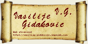 Vasilije Gidaković vizit kartica